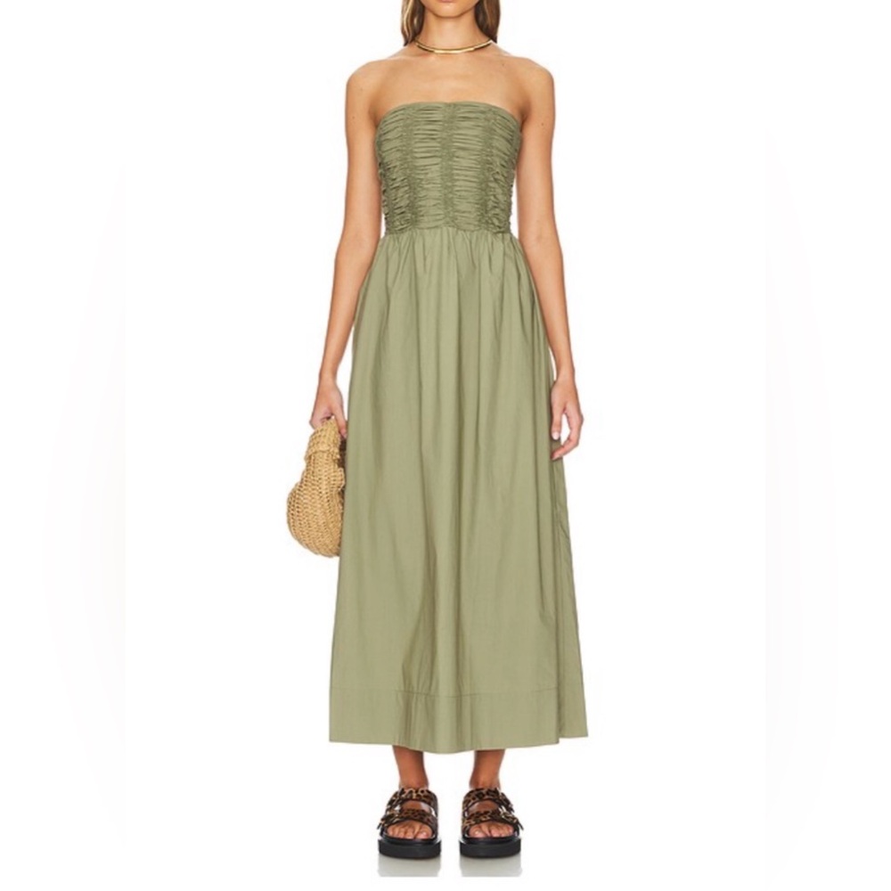 Faithfull the Brand Dominquez Strapless Midi Dress